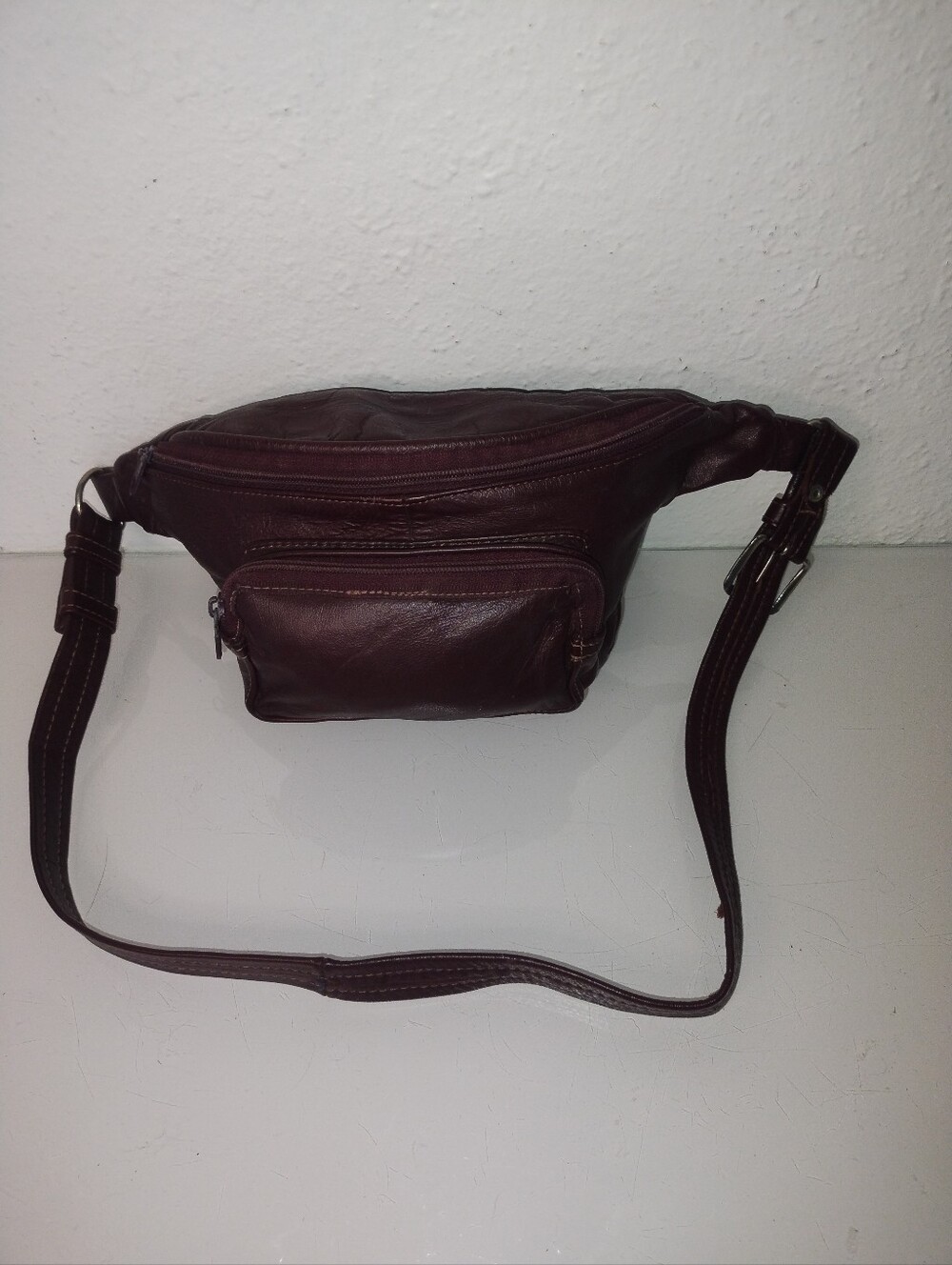 Faux Leather Waist Bag/fanny pack 29" adj strapDurable markon faux leather waist